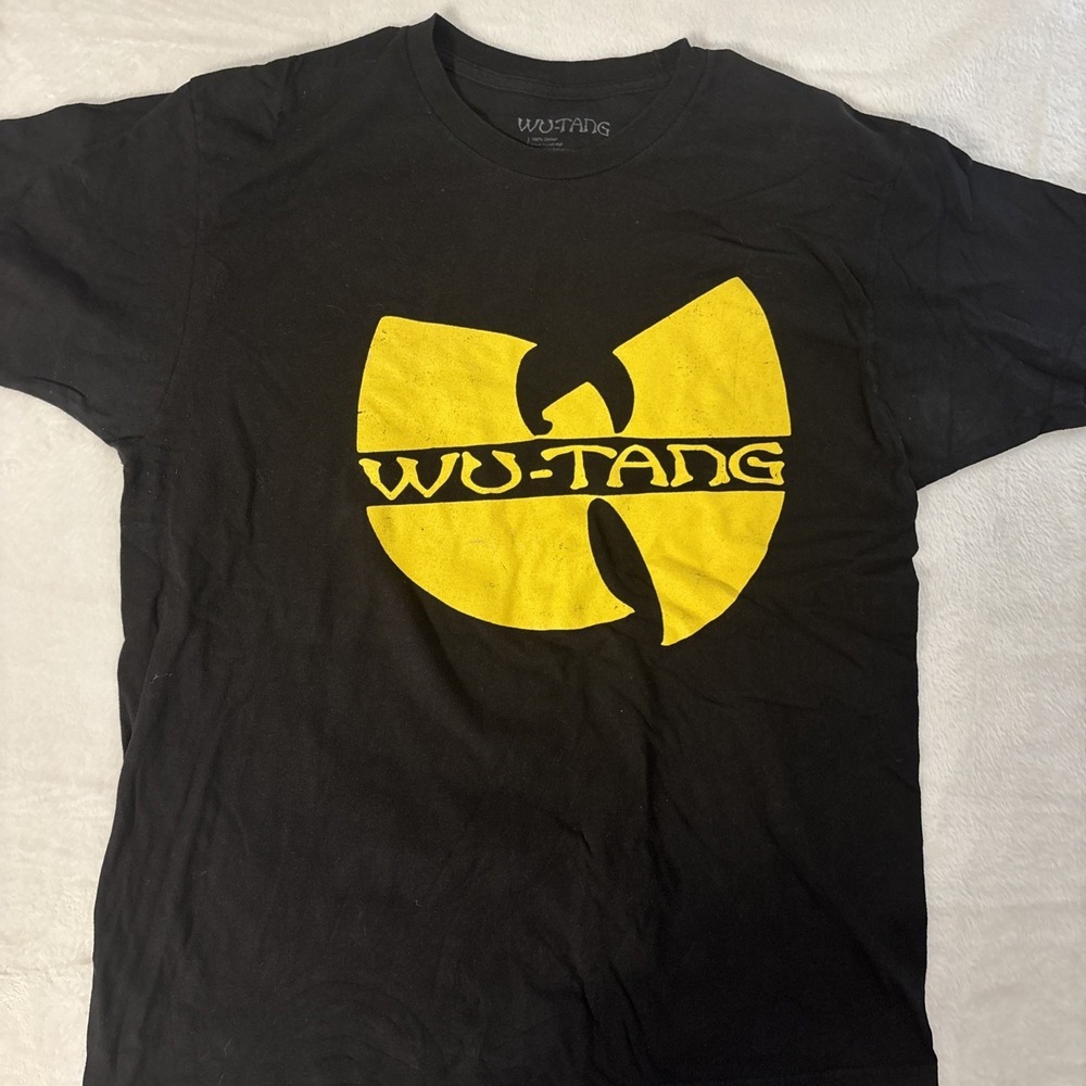 Wu-Tang Clan Logo Graphic T-Shirt Black Yellow Men's XL Hip Hop Rap Tee - Picture 2 of 7